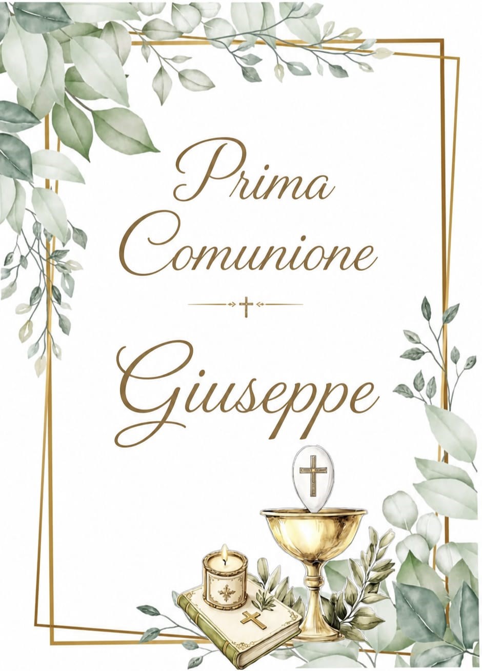 COMUNIONE<br>Prima comunione Giuseppe!